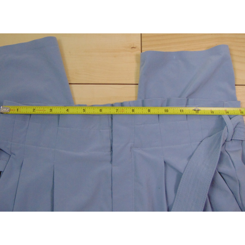 Athleta Skyline Pant II Womens 4 Periwinkle Blue Paperbag Waist Tie Belt Crop - Picture 8 of 11